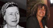 Simone de Beauvoir e Angela Davis, respectivamente - Creative Commons