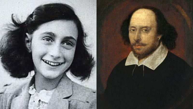 Anne Frank e Shakespeare, respectivamente - Creative Commons