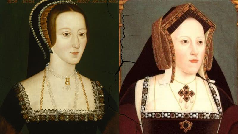 Ana Bolena e Catarina de Aragão em pinturas - Domínio Público