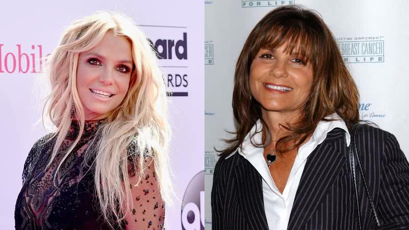 Montagem com fotografias de Britney em 2016 e de sua mãe no ano de 2004 - Getty Images