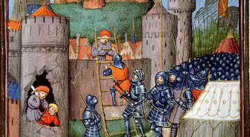 Ilustração de um cerco medieval - Wikimedia Commons