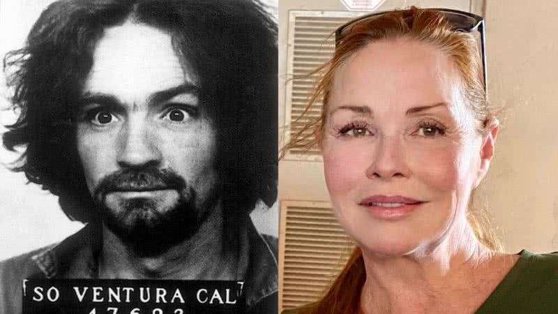 Montagem mostrando Charles Manson e Debra Tate - Divulgação/ Domínio Público e Divulgação/ Arquivo Pessoal