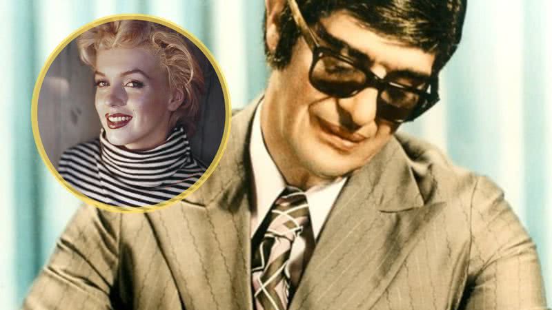 Montagem de Chico Xavier ao lado de Marilyn Monroe - Divulgação/Orzil.org e Getty Images