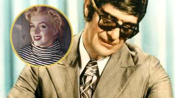 Montagem de Chico Xavier ao lado de Marilyn Monroe - Divulgação/Orzil.org e Getty Images