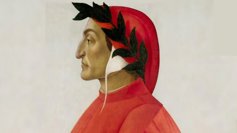 Retrato de perfil de Dante Alighieri - Wikimedia Commons / Domínio Público