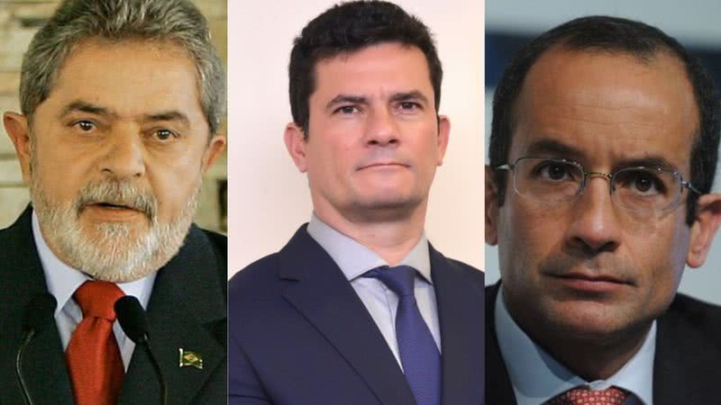 Montagem com Lula, Sérgio Moro e Marcelo Odebrecht - Divulgação