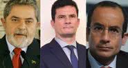 Montagem com Lula, Sérgio Moro e Marcelo Odebrecht - Divulgação