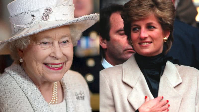 A rainha Elizabeth II (à esqu.) e a princesa Diana (à dir.) - Getty Images