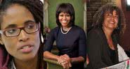 Respectivamente: Djamila Ribeiro, Michelle Obama e Angela Davis - Creative Commons