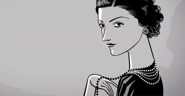 Ilustração de Gabrielle Chanel - Openthedoor estúdio de animação (todos os direitos reservados)