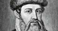 Johannes Gutenberg, inventor da prensa - Domínio Público, via Wikimedia Commons