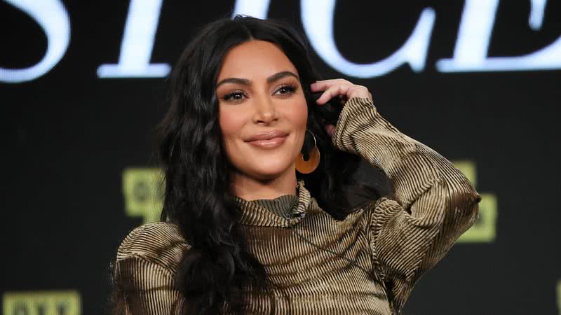 Fotografia de Kim Kardashian em evento de 2020 - Getty Images