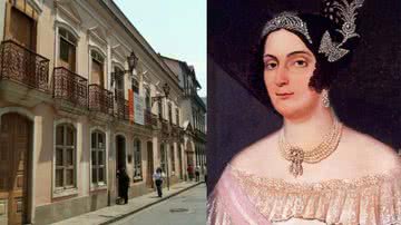 Montagem da Marquesa de Santos ao lado de seu Solar - Domínio Público / Wikimedia Commons / Dornicke