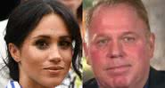 Foto de Meghan Markle em 2018, ao lado de uma fotografia de Thomas Jr, em entrevista - Getty Images / Divulgação/Youtube/Sunrise/22 de jan. de 2020