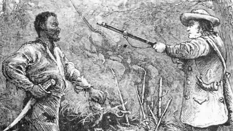 Ilustração do momento em que Nat Turner foi pego pelas autoridades - Wikimedia Commons