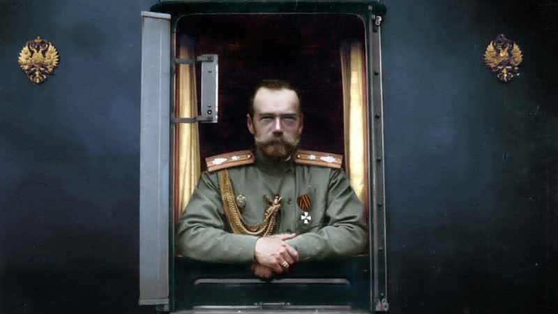 O czar Nicolau II em foto colorida - Divulgação/Color by Klimbim