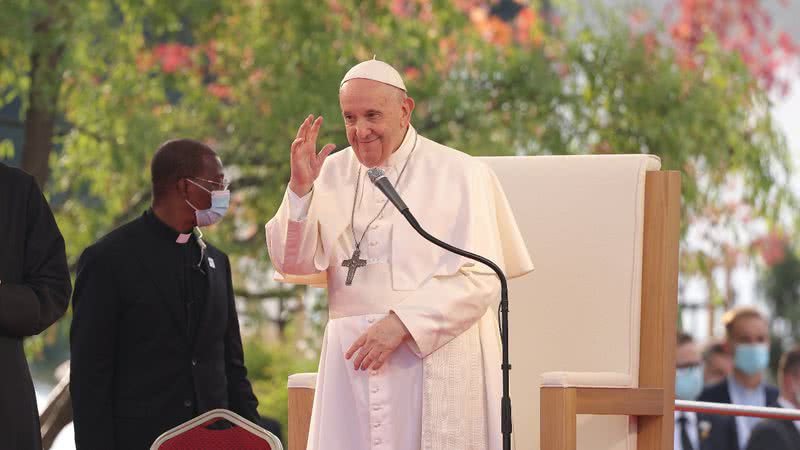 Papa Francisco na Eslováquia, em setembro de 2021 - Getty Images