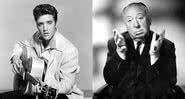 Montagem de Elvis Presley e Alfred Hitchcock - Wikimedia Commons