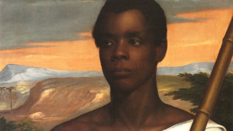 Sengbe Pieh em pintura de 1840, de Nathaniel Jocelyn - Domínio Público via Wikimedia Commons