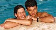 Fotografia de Dinho e Valéria Zoppello em piscina - Divulgação/Arquivo Pessoal