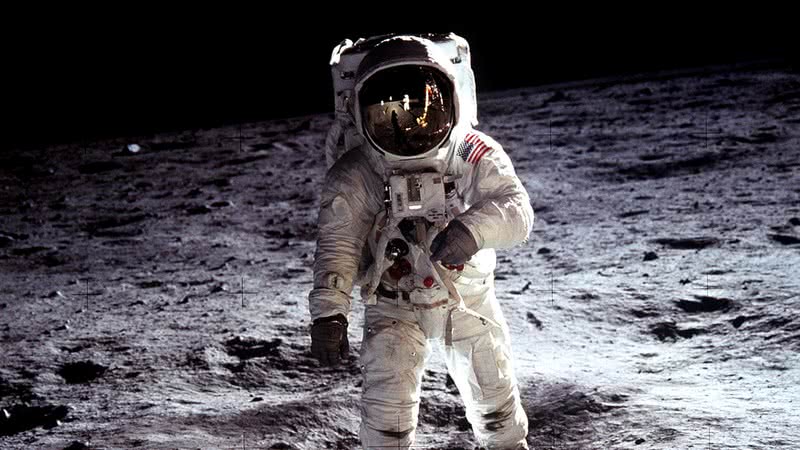 Há 54 anos, homem pisava na Lua pela primeira vez na missão Apollo 11. Confira algumas curiosidades da viagem que mudou a História da humanidade - Créditos: Reprodução/NASA