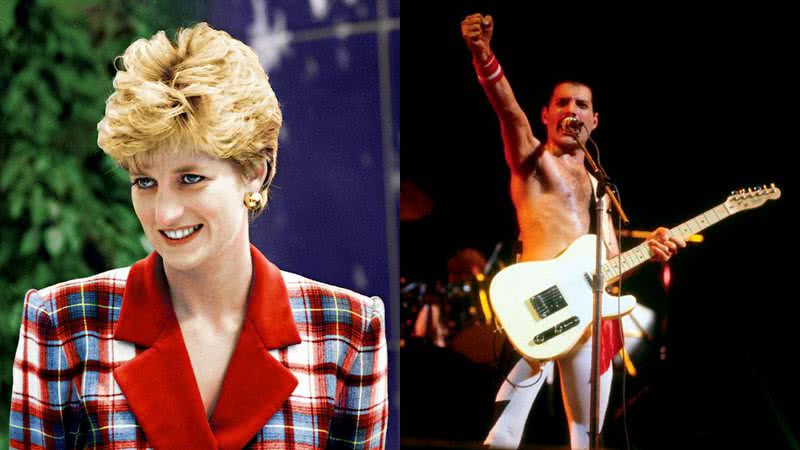 Lady Di e Fred Mercury - Divulgação/Wikimedia Commons