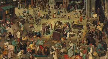 Quadro 'A Luta entre o Carnaval e a Quaresma' de 1559, pintado por Pieter Bruegel - Divulgação/Domínio público