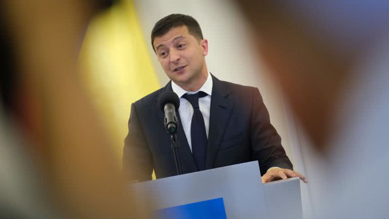 Zelensky em evento oficial - Getty Images