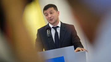 Zelensky em evento oficial - Getty Images