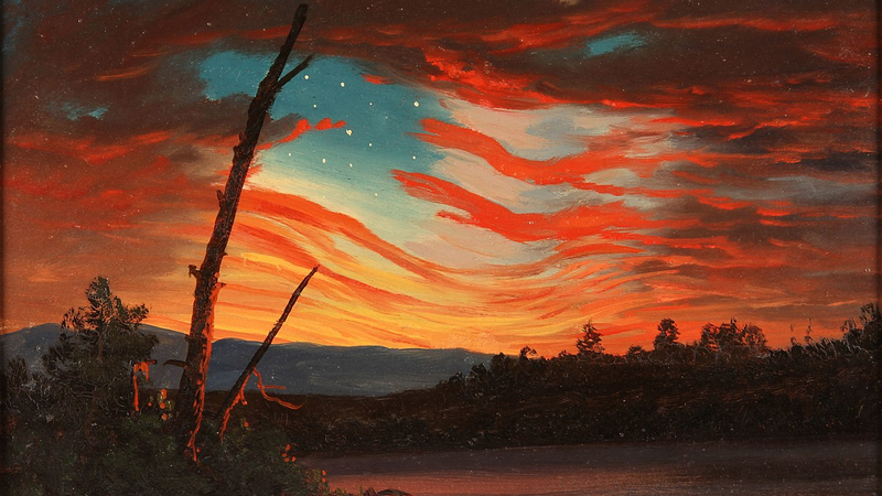 Our Banner in the Sky (1861), de Frederic Edwin Church - Domínio Público