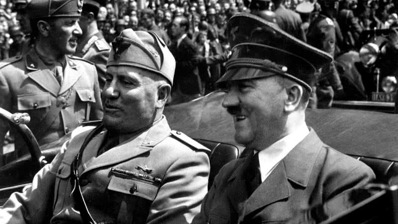 Hitler e Mussolini em junho de 1940, na Alemanha - Wikimedia Commons