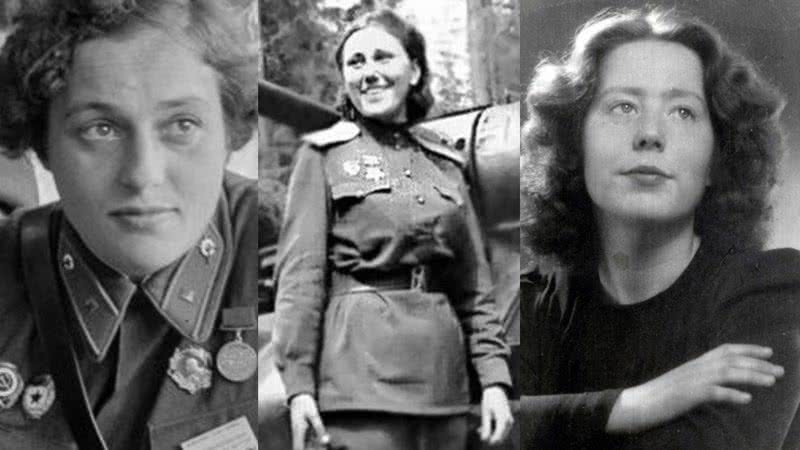 Fotografias das jovens Lyudmila, Mariya e Hannie, respectivamente - Wikimedia Commons