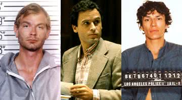 Jeffrey Dahmer, Ted Bundy e Richard Ramirez, respectivamente - Getty Images