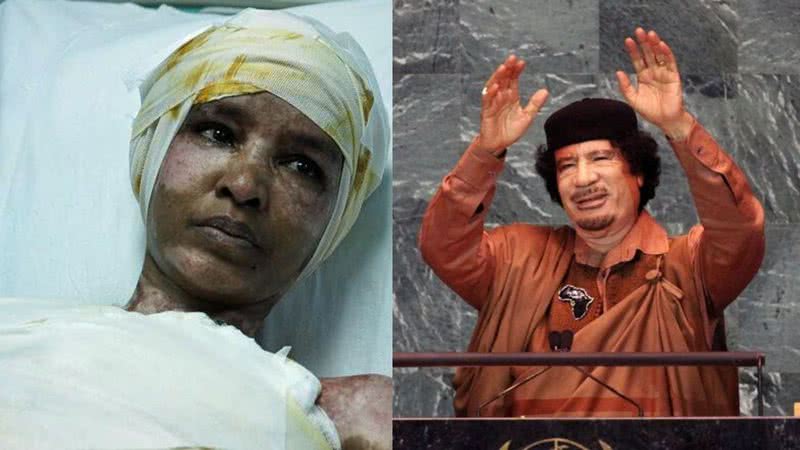 Ditador líbio Muammar Kadhafi e Shweyga Mullah - Wikimedia Commons