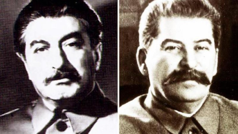 Felix Dadaev, à esquerda, e Josef Stalin - Reprodução