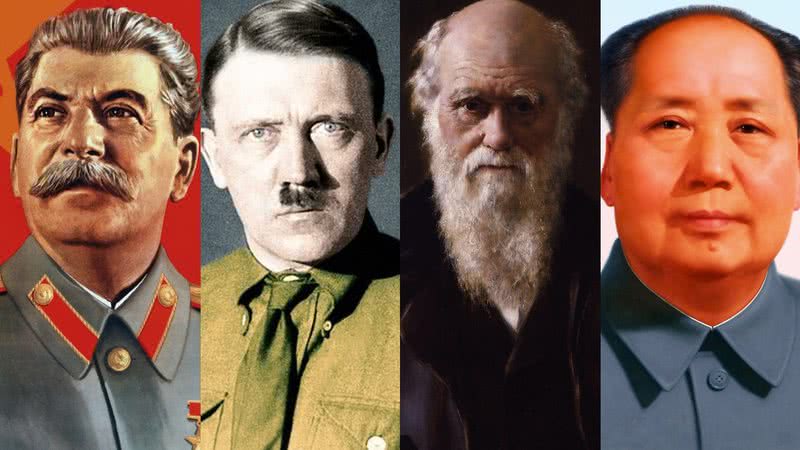 Stalin, Hitler, Darwin e Mao em montagem - Divulgação