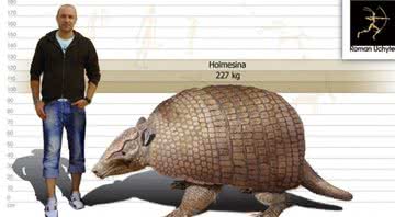 Tatu gigante que viveu no Brasil - Grupo de Paleontologia da UFSCar/Divulgação