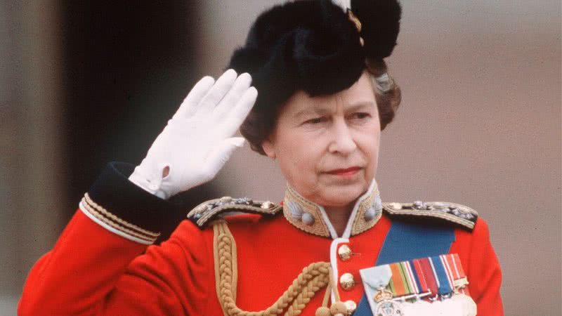 Elizabeth durante uma das cerimonias do Trooping the Colour - Getty Images