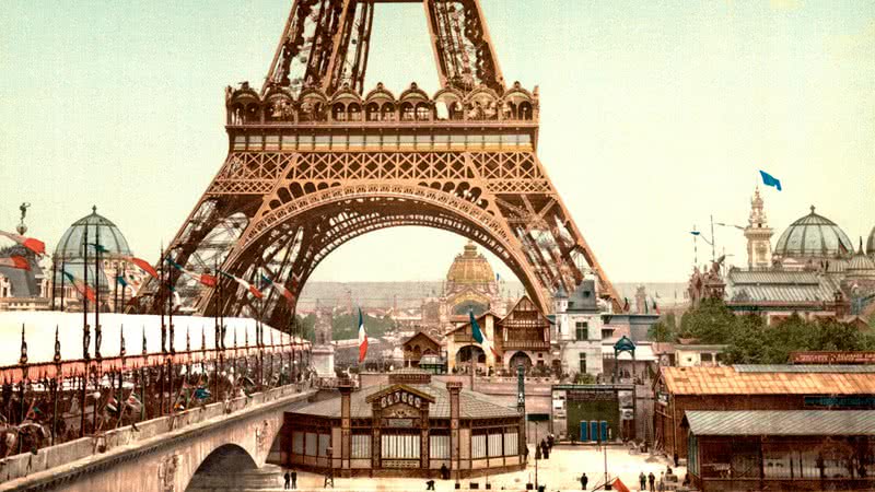 Inauguração da Torre Eiffel, durante a Feira Mundial de 1889 - Crédito: Getty Images