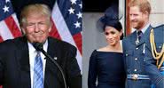 Presidente Donald Trump e os Duques de Sussex, Meghan e Harry - Divulgação/Wikimedia Commons/Getty Images