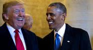 Donald Trump e Obama em evento oficial - Wikimedia Commons