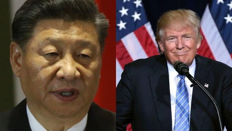 Foto dos presidentes Xi Jinping e Donald Trump - Montagem Getty Images