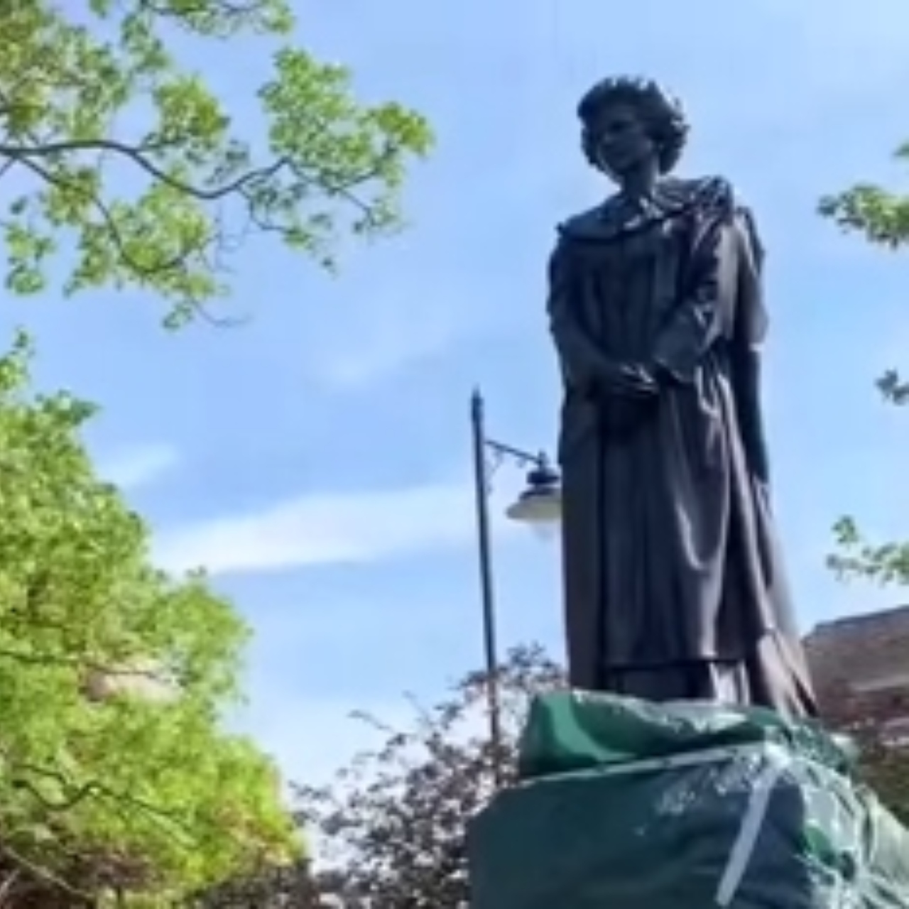 Estátua de Margaret Thatcher, em Grantham, Inglaterra