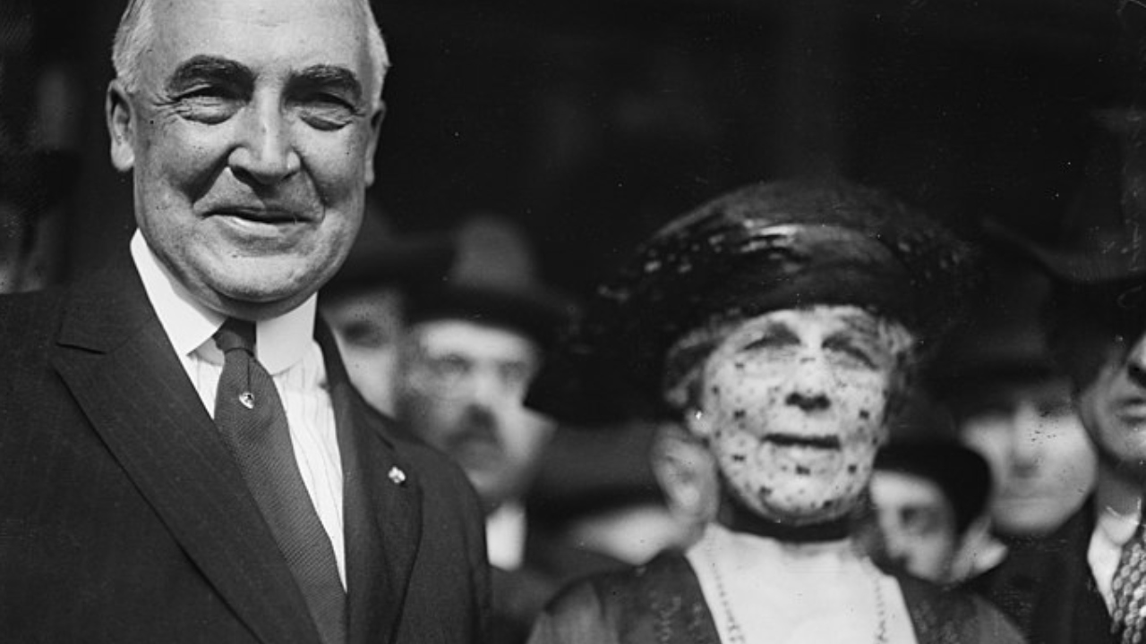 Fotografia de Warren e Florence Harding