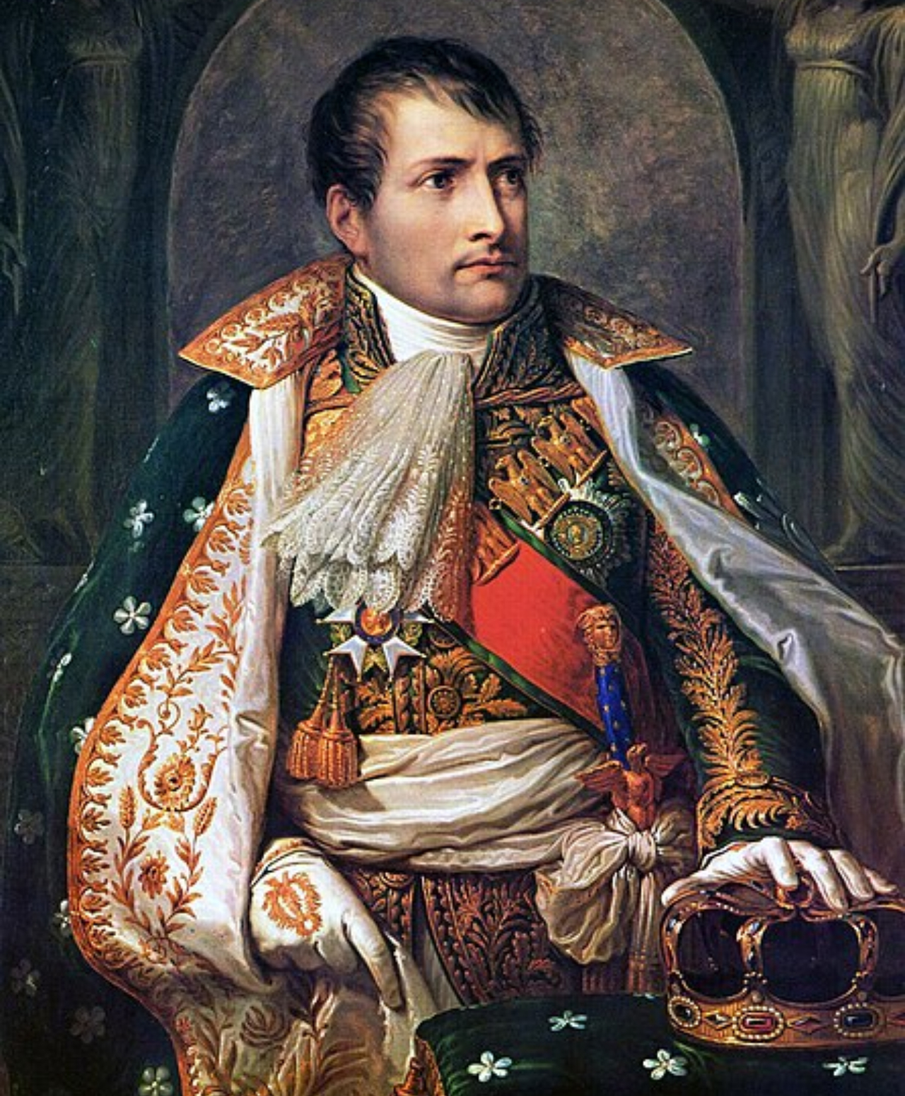 Pintura retratando o imperador francês Napoleão Bonaparte