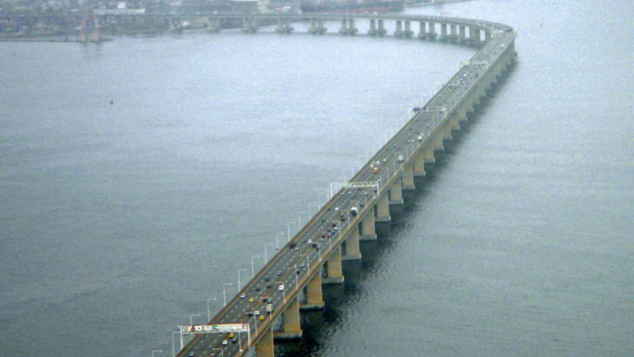 Vista aérea da Ponte Presidente Costa e Silva, também conhecida como Ponte Rio-Niterói