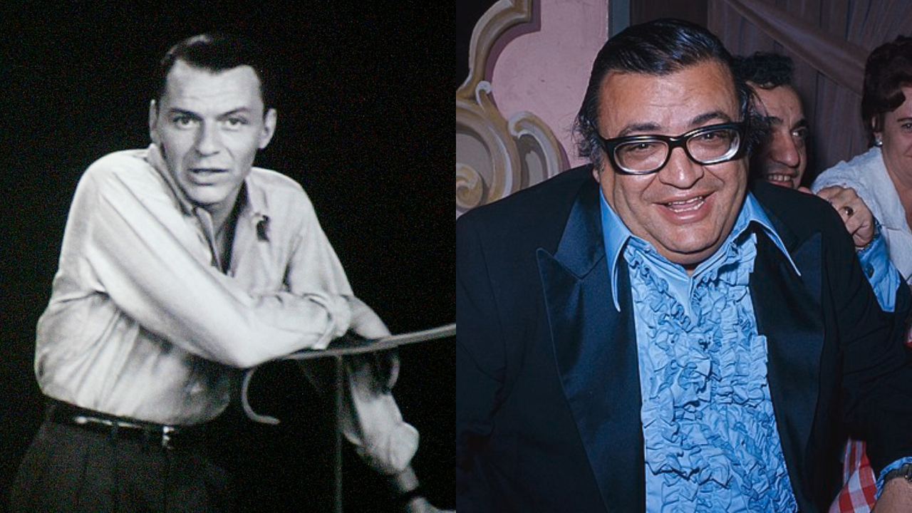 O cantor Frank Sinatra e o roteirista Mario Puzo, respectivamente