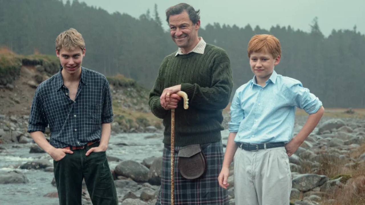 William, Charles e Harry em 'The Crown'