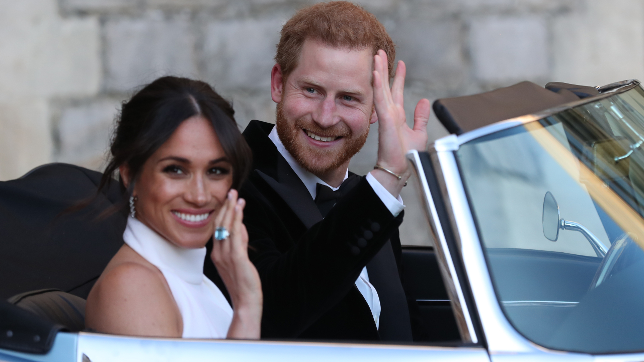 Fotografia do casal príncipe Harry e Meghan Markle