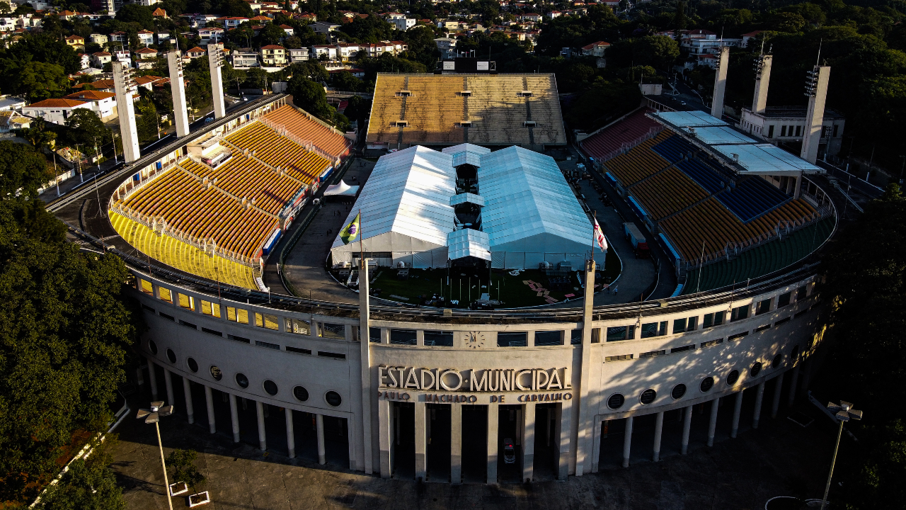 Estádio do Pacaembu, onde fica localizado o Museu do Futebol